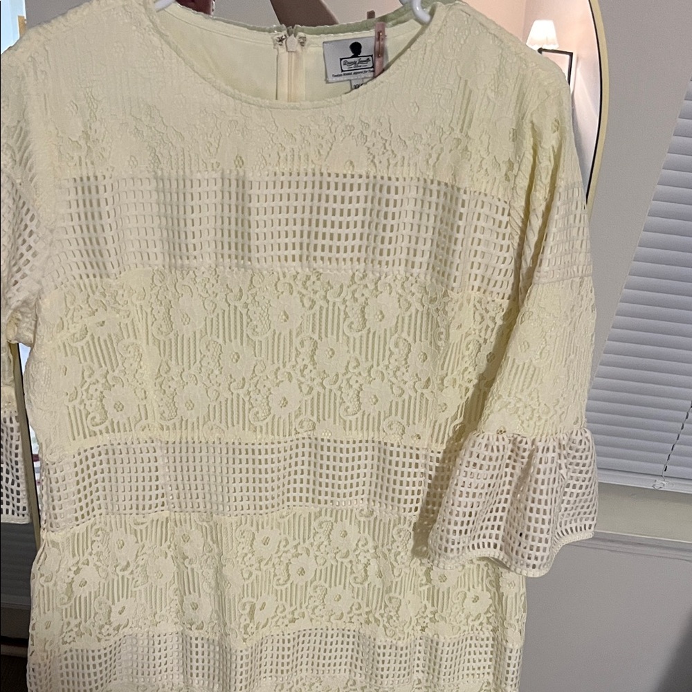 Dainty Jewells Lace Overlay Ivory Dress